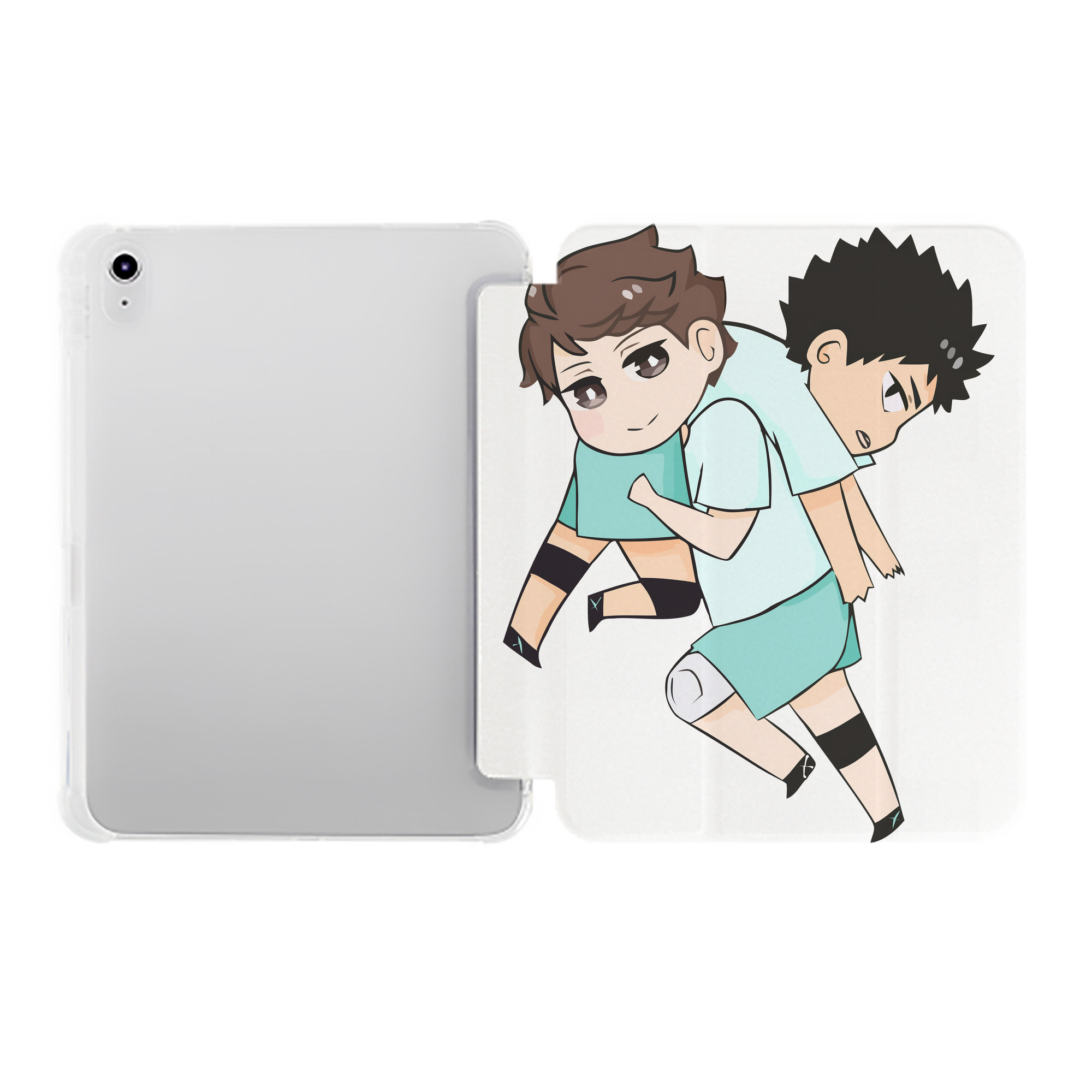 （画像用） ハイキュー!! Haikyu!! IPad ケース ペン収納付き 三つ折りスタンド PUレザー×シリコン 対応機種9.5/10.5/10.9インチ